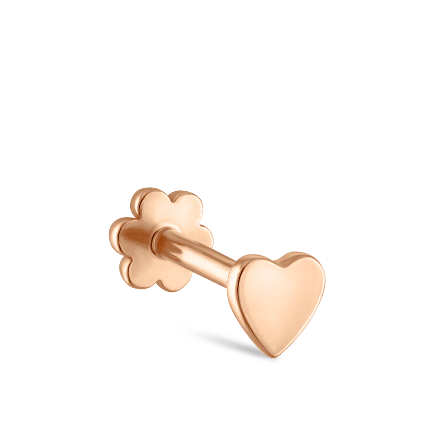 Heart Threaded Stud Earring - Image 10