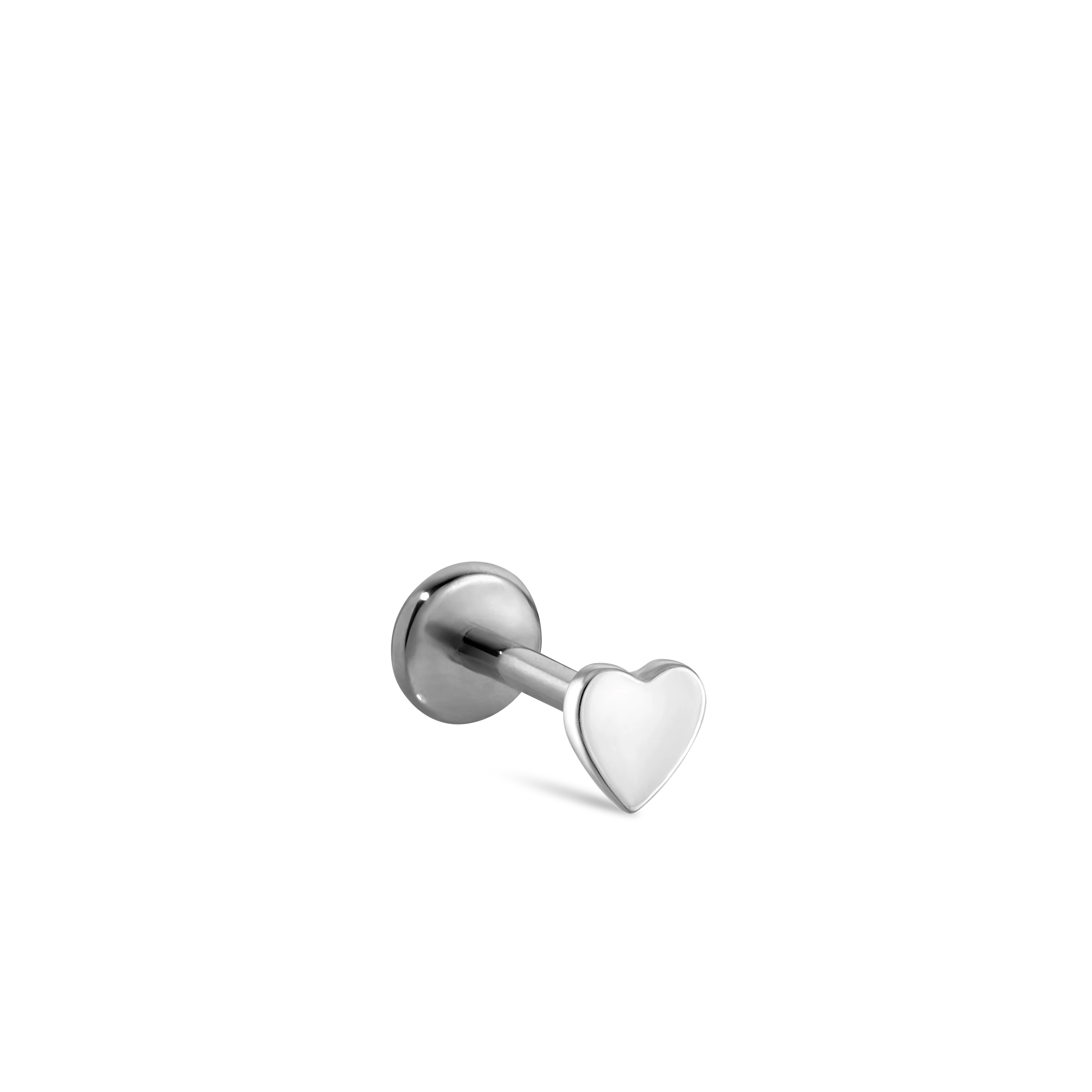 Heart Threaded Stud Earring With Titanium Backing - Image 15