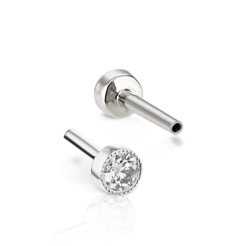 Scalloped Set Diamond Tash Threaded Backing - Image 9