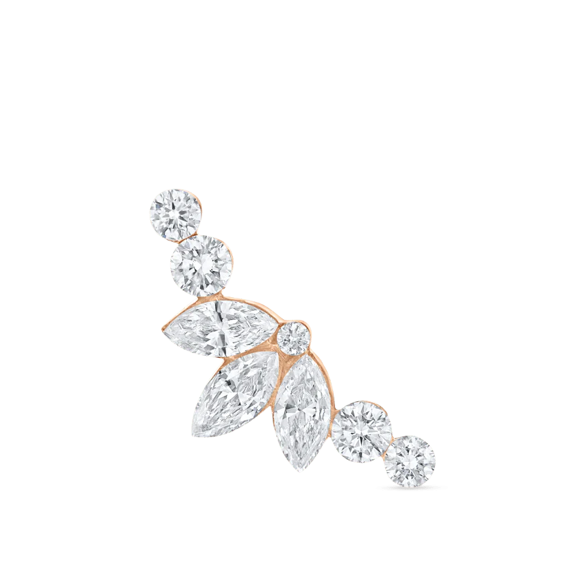 Invisible Diamond Lotus Open Garland Ear Climber - Image 18
