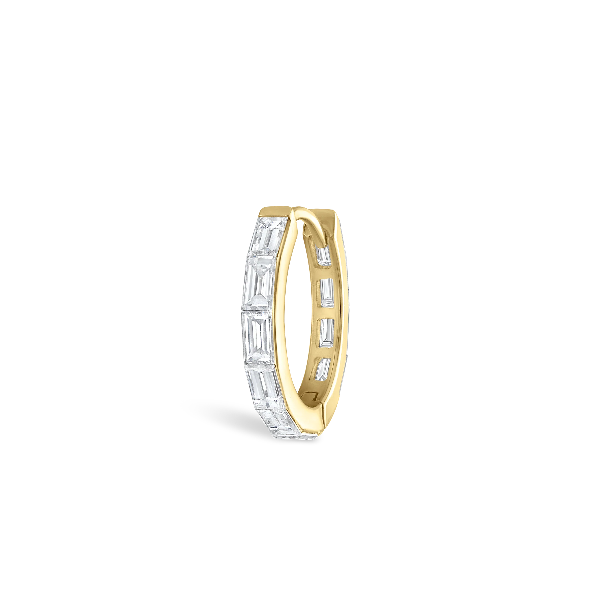 Invisible Set Baguette Diamond Eternity Hoop Earring - Image 67