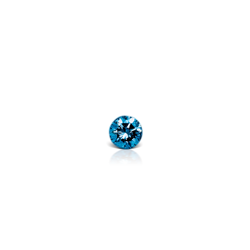 Invisible Set Blue Diamond Threaded Stud Earring With Titanium Backing - Image 2