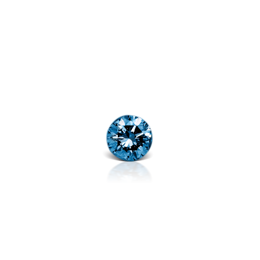 Invisible Set Blue Diamond Threaded Stud Earring With Titanium Backing - Image 6