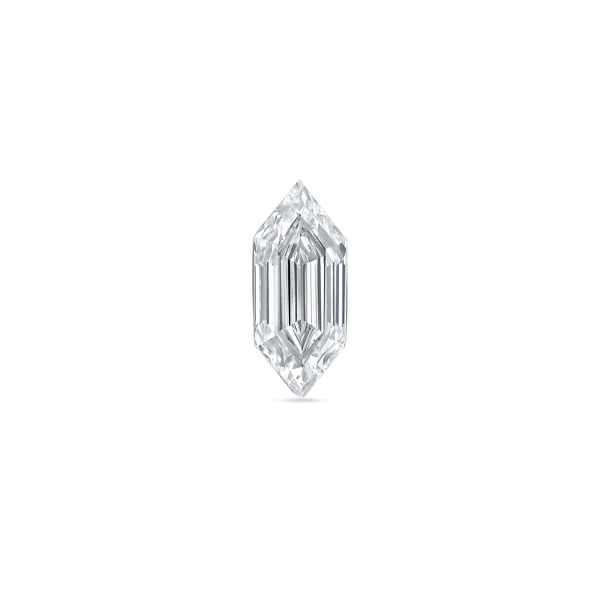 Invisible Set Chevronelle Cut Diamond Threaded Stud Earring With Titanium Backing - Image 3