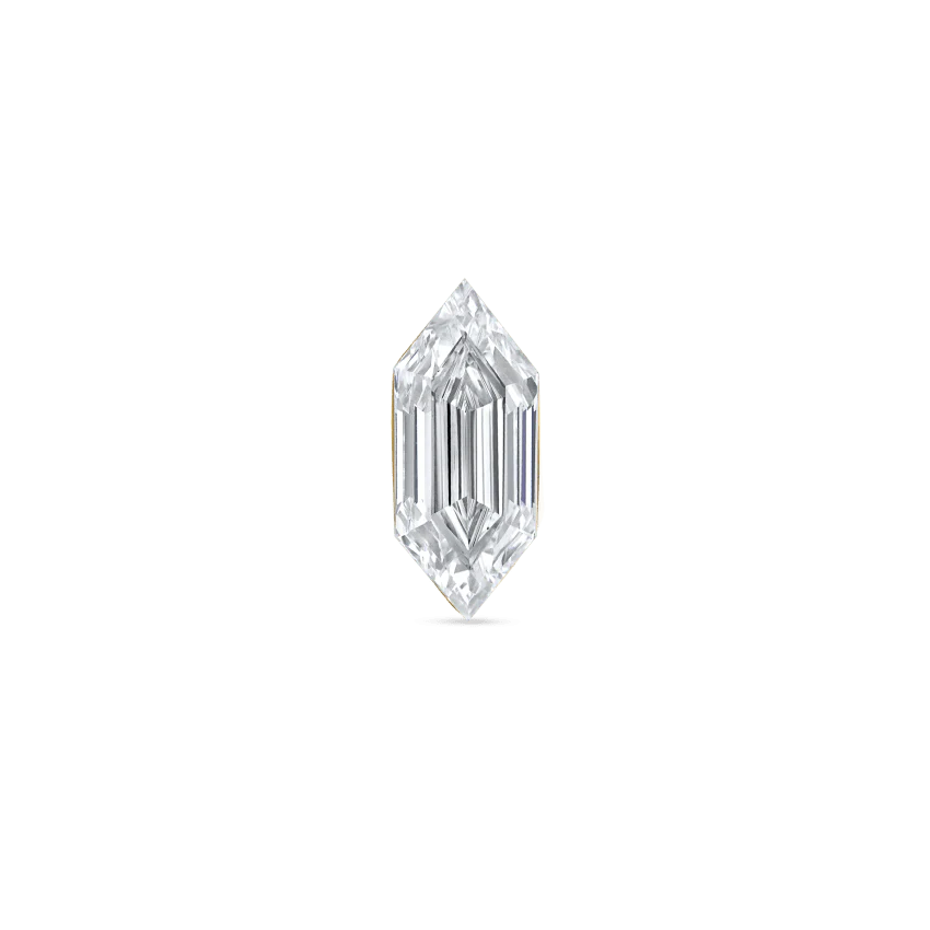 Invisible Set Chevronelle Cut Diamond Threaded Stud Earring With Titanium Backing - Image 5