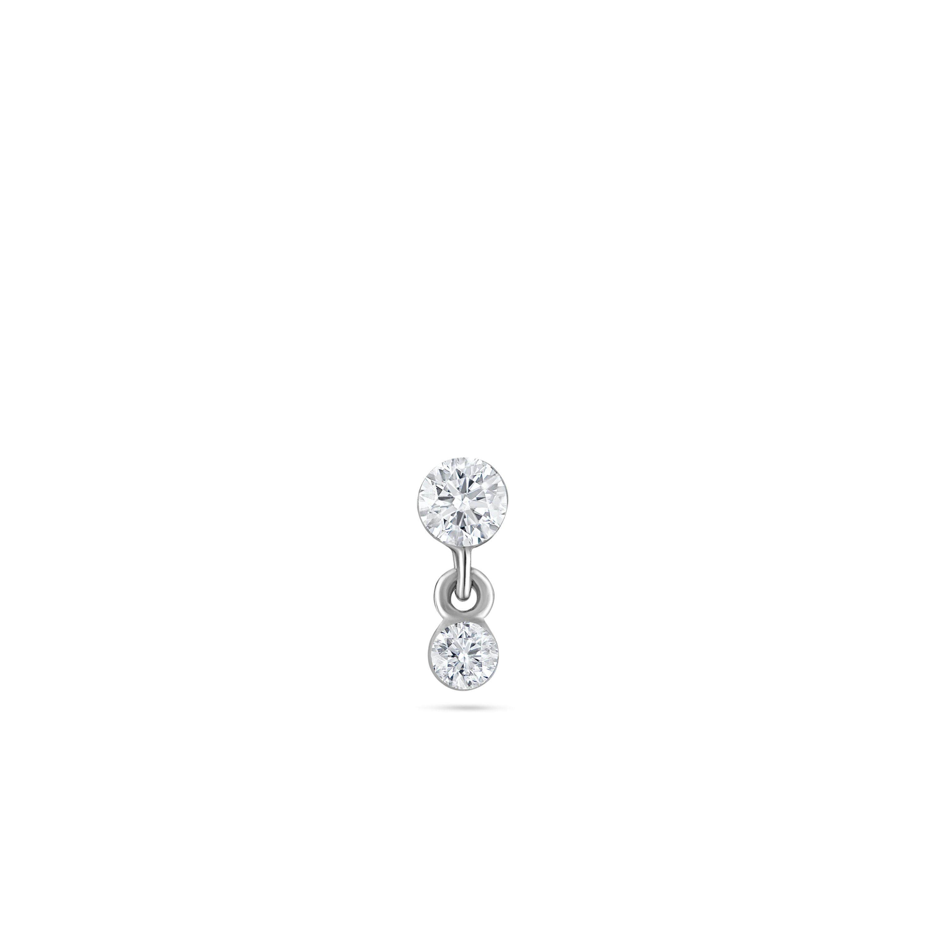Invisible Set Diamond Dangle Stud Earring - Image 22