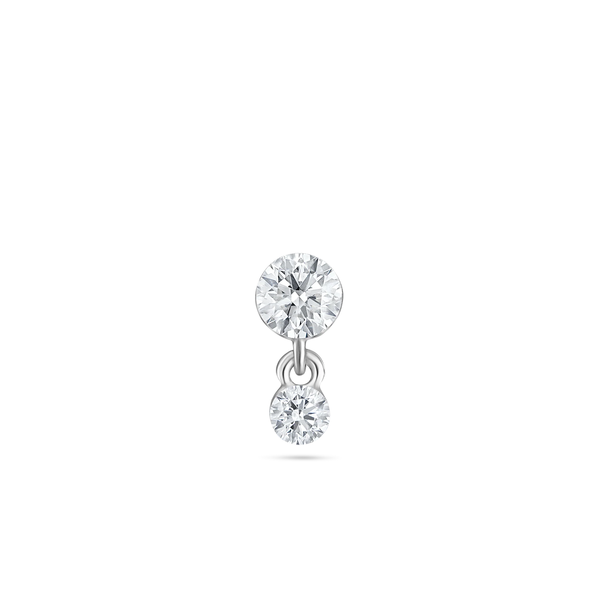 Invisible Set Diamond Dangle Stud Earring - Image 28