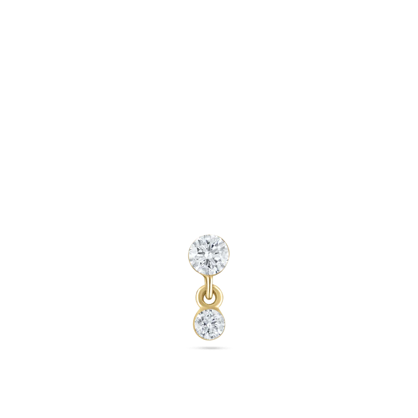Invisible Set Diamond Dangle Threaded Stud Earring - Image 23