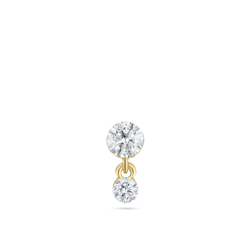 Invisible Set Diamond Dangle Threaded Stud Earring - Image 33