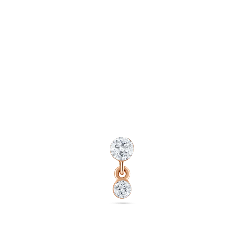 Invisible Set Diamond Dangle Threaded Stud Earring - Image 38