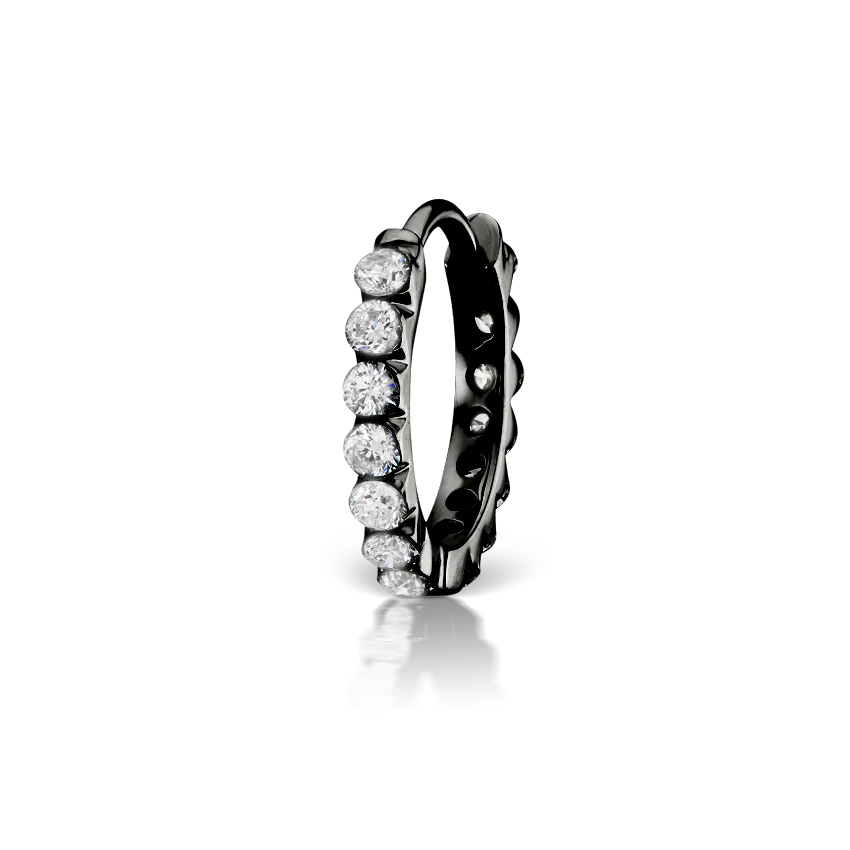 Invisible Set Diamond Eternity Hoop Earring - Image 103