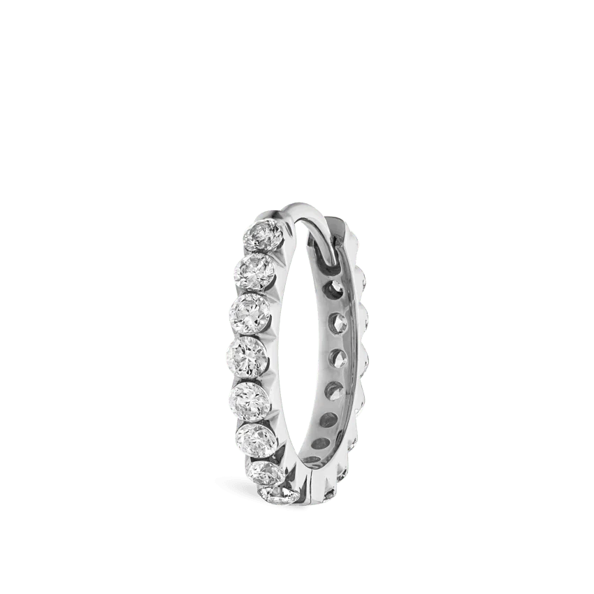 Invisible Set Diamond Eternity Hoop Earring - Image 3