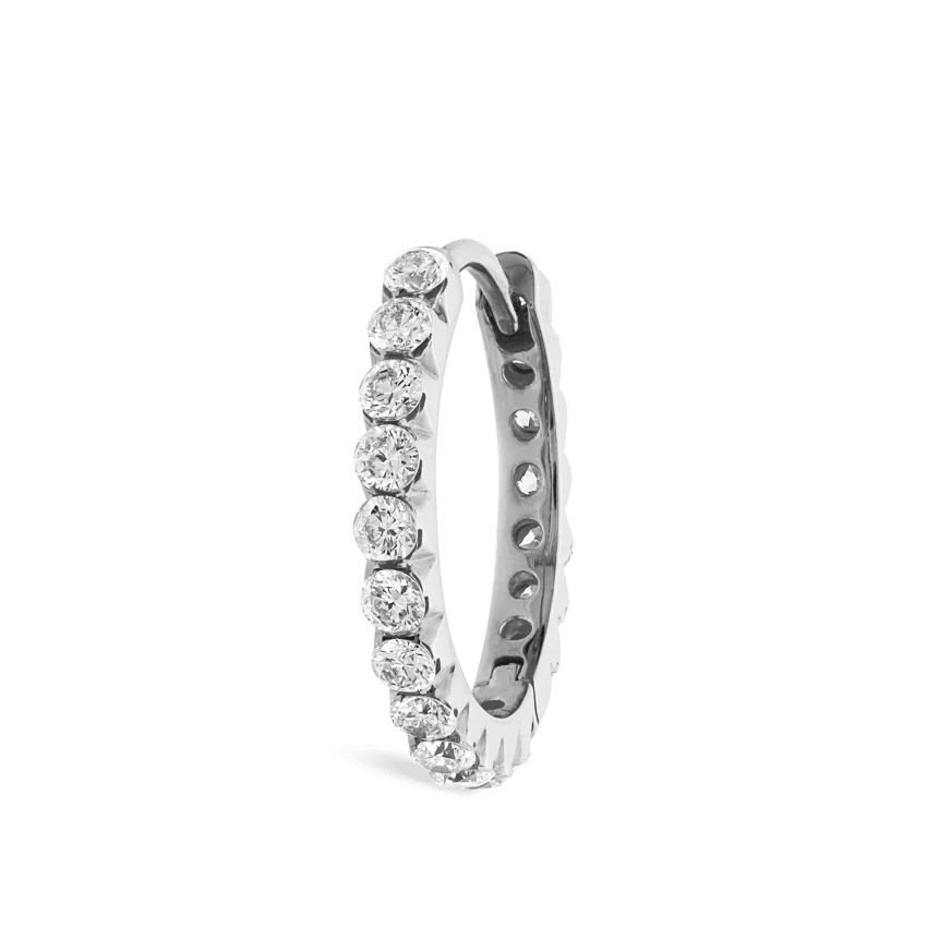 Invisible Set Diamond Eternity Hoop Earring - Image 30