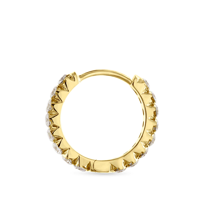 Invisible Set Diamond Eternity Hoop Earring - Image 37