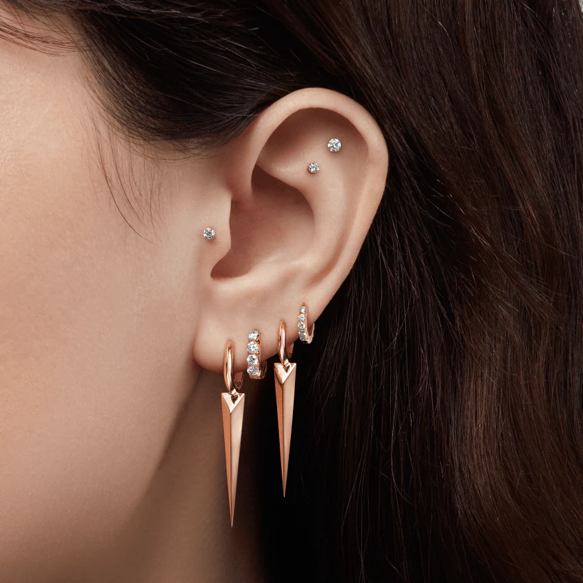 Invisible Set Diamond Eternity Hoop Earring - Image 48