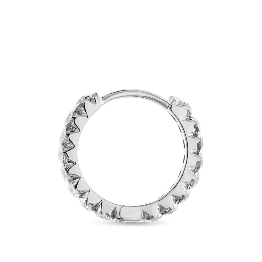 Invisible Set Diamond Eternity Hoop Earring - Image 6