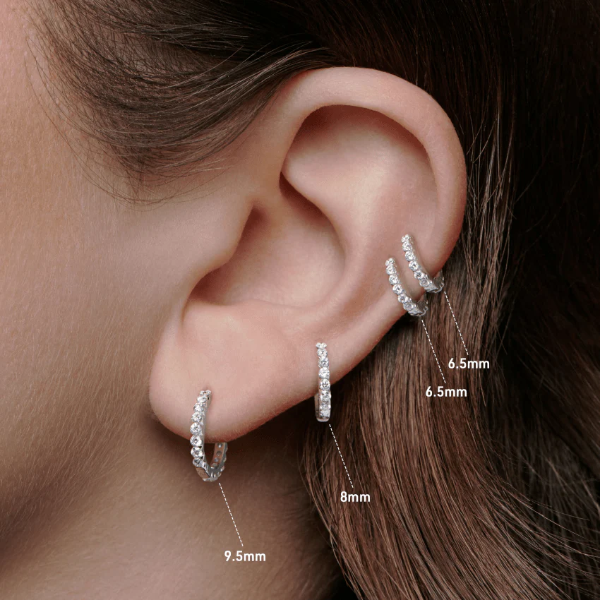 Invisible Set Diamond Eternity Hoop Earring - Image 78