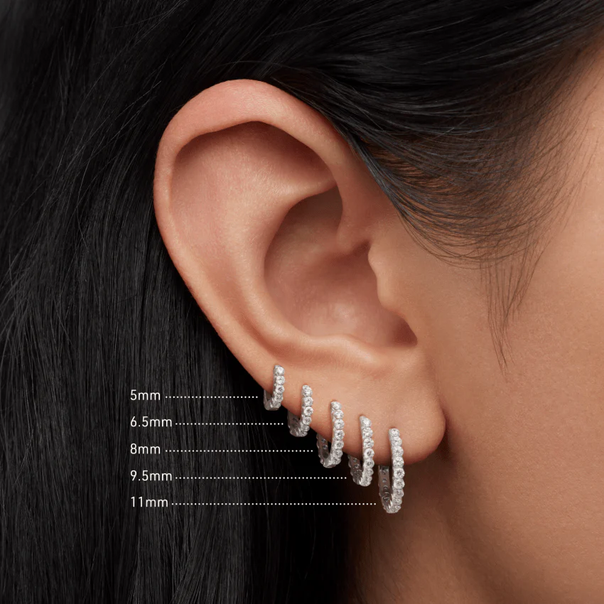 Invisible Set Diamond Eternity Hoop Earring - Image 96