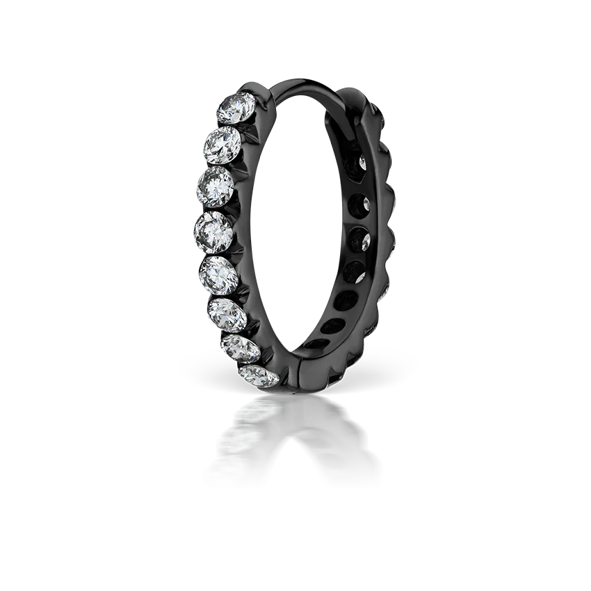Invisible Set Diamond Eternity Hoop Earring - Image 97