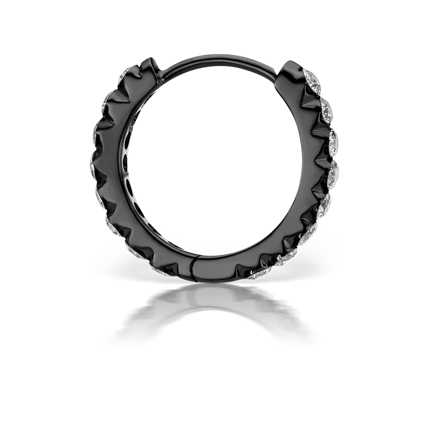 Invisible Set Diamond Eternity Hoop Earring - Image 98
