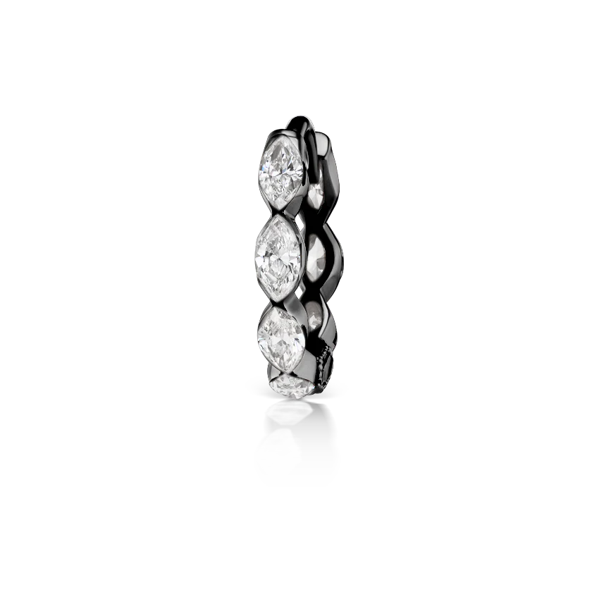 Invisible Set Diamond Marquise Eternity Hoop Earring - Image 106