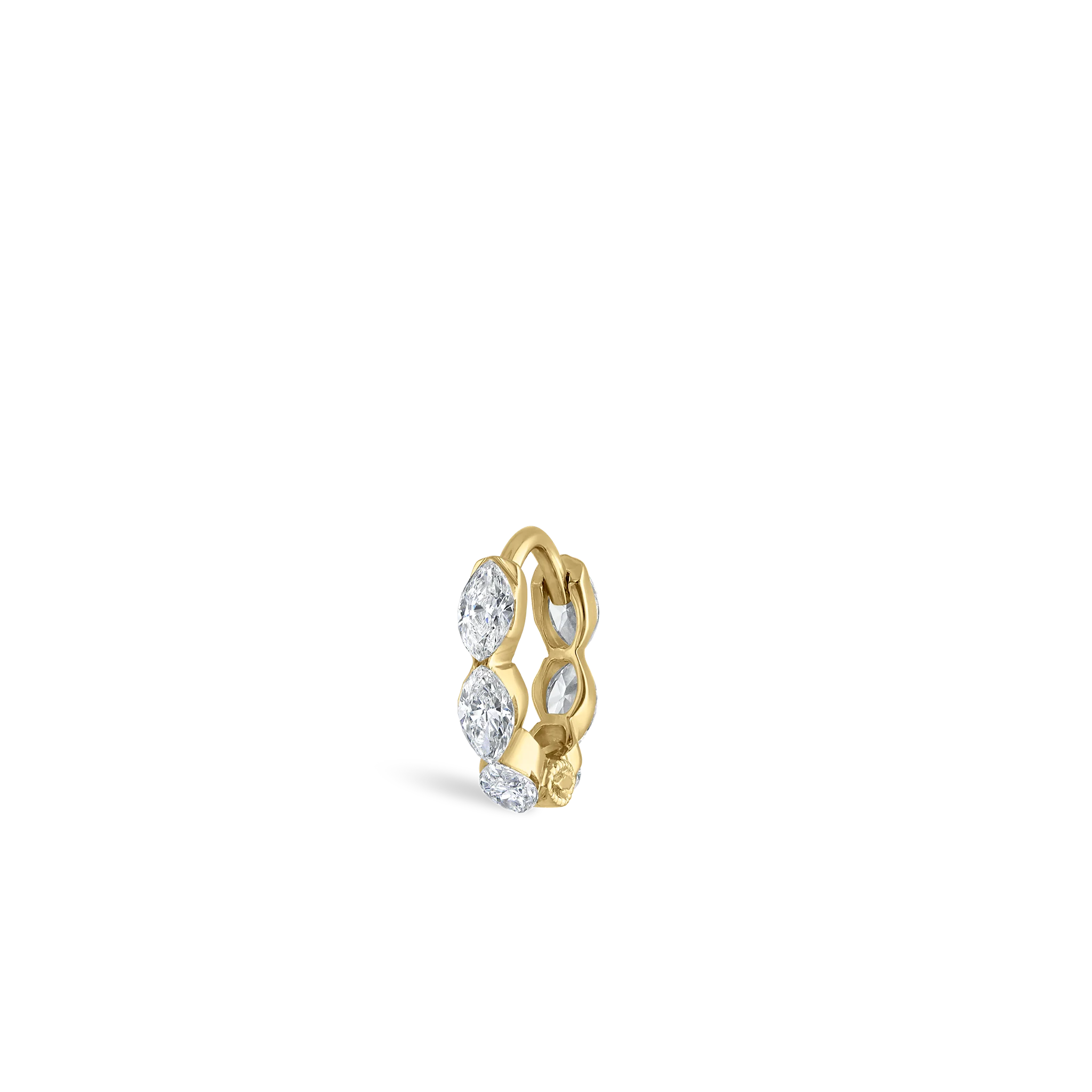Invisible Set Diamond Marquise Eternity Hoop Earring - Image 116