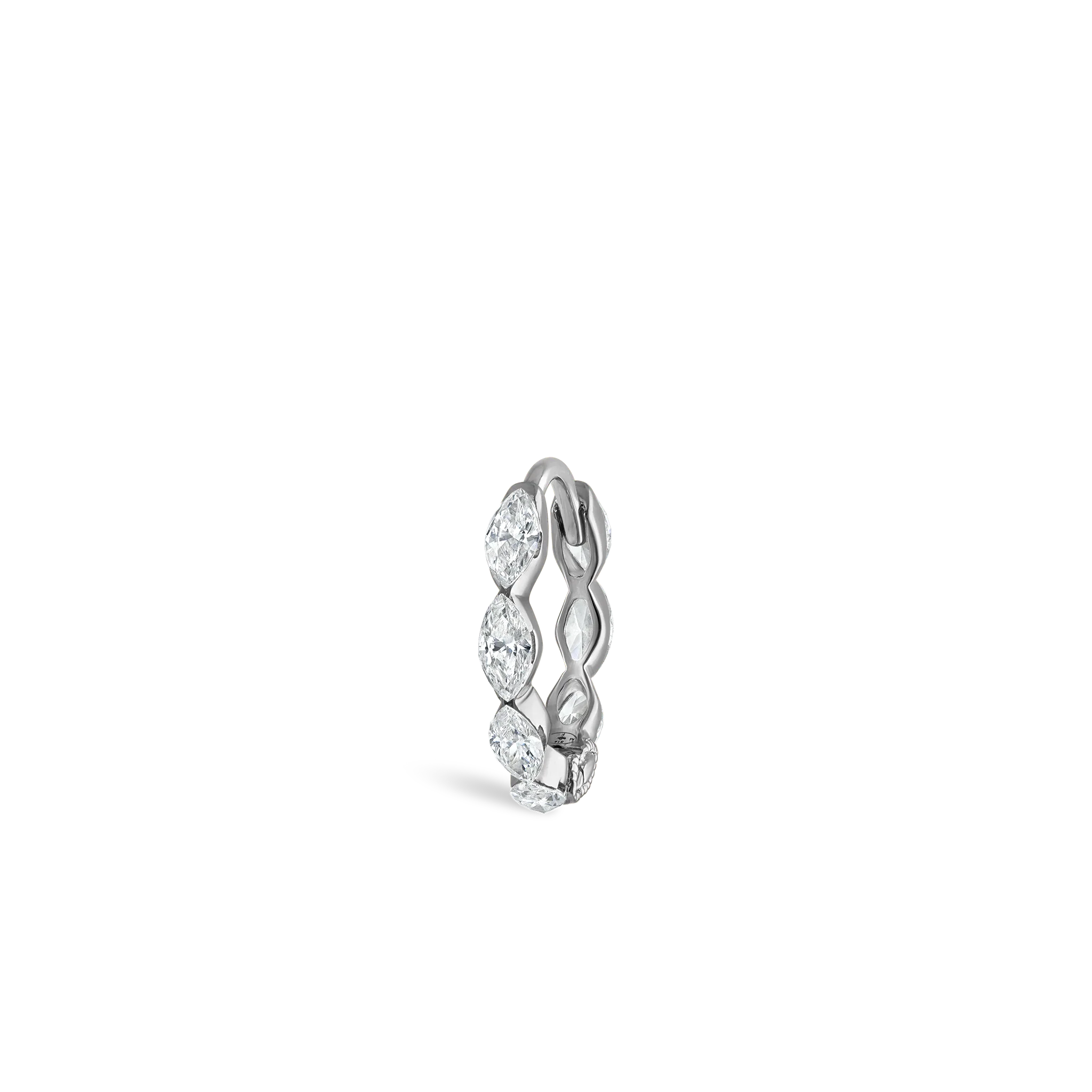 Invisible Set Diamond Marquise Eternity Hoop Earring - Image 118