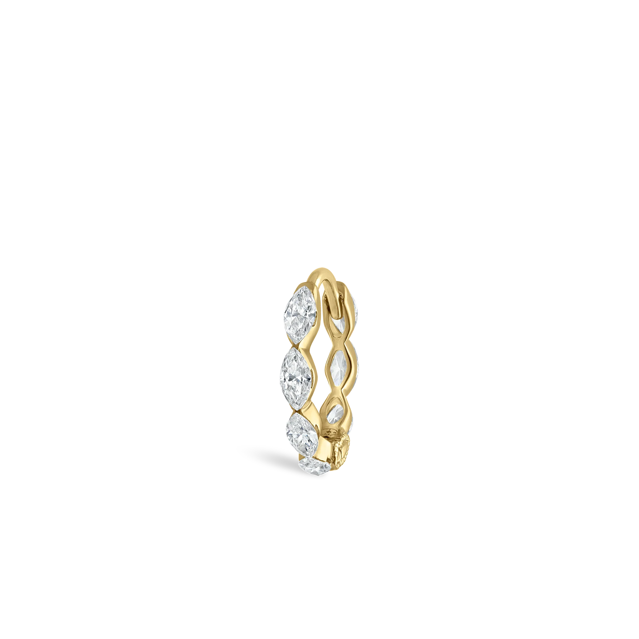 Invisible Set Diamond Marquise Eternity Hoop Earring - Image 119