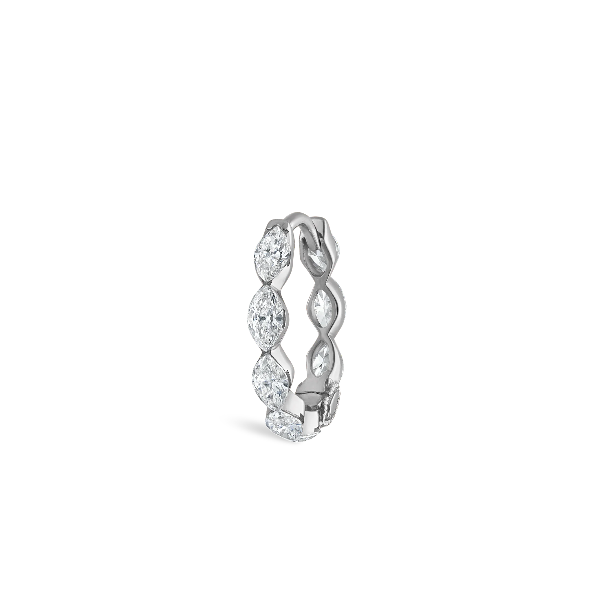 Invisible Set Diamond Marquise Eternity Hoop Earring - Image 121