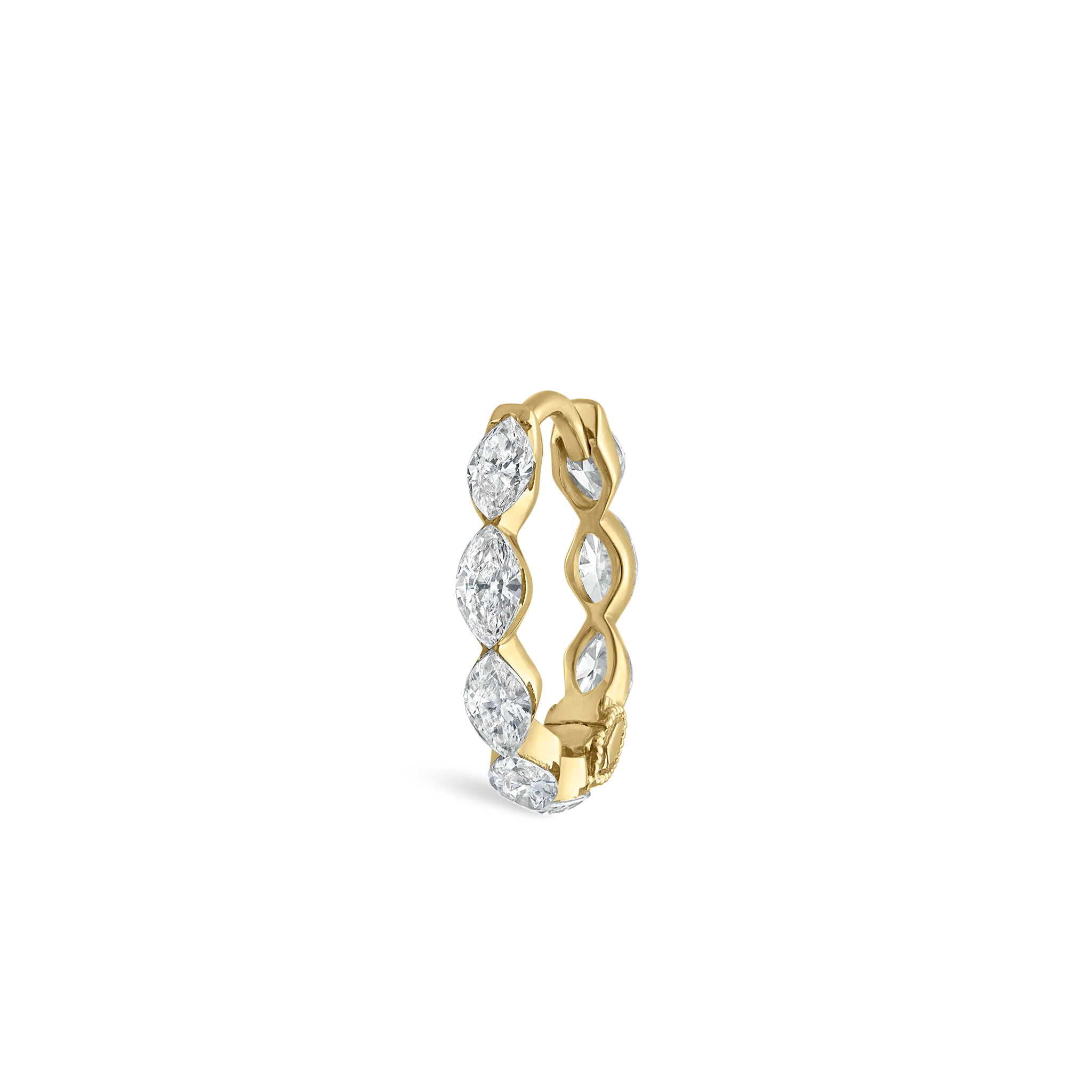 Invisible Set Diamond Marquise Eternity Hoop Earring - Image 122