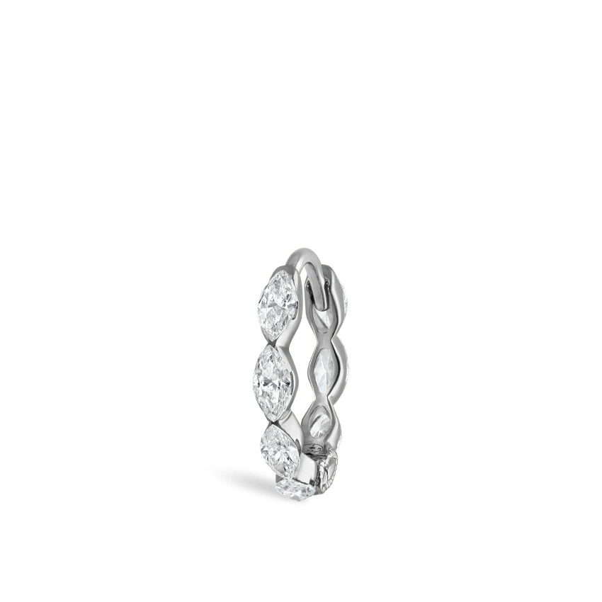 Invisible Set Diamond Marquise Eternity Hoop Earring - Image 17