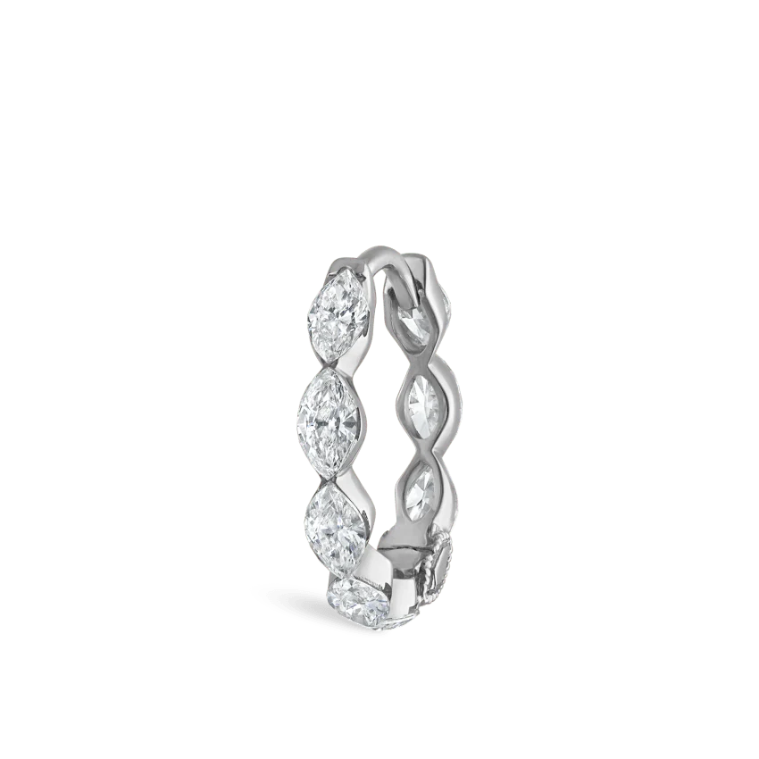 Invisible Set Diamond Marquise Eternity Hoop Earring - Image 27