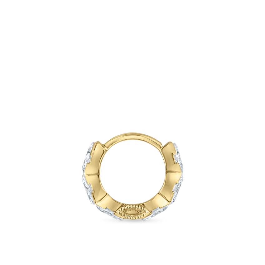 Invisible Set Diamond Marquise Eternity Hoop Earring - Image 49