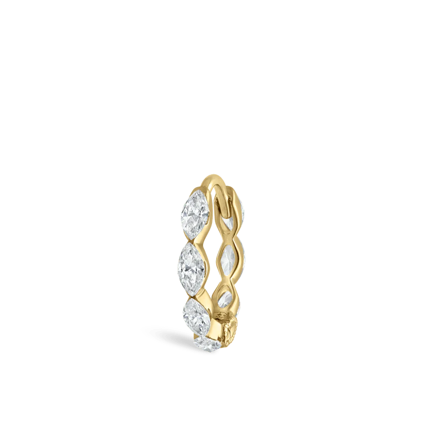 Invisible Set Diamond Marquise Eternity Hoop Earring - Image 51