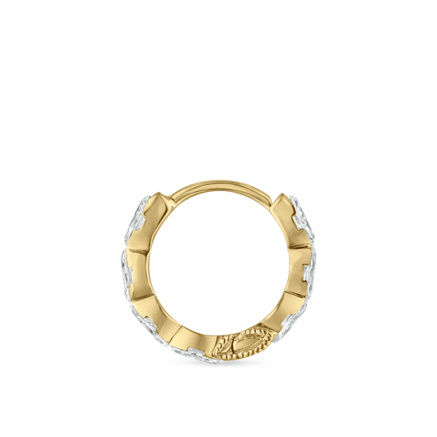 Invisible Set Diamond Marquise Eternity Hoop Earring - Image 57