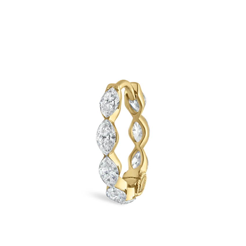 Invisible Set Diamond Marquise Eternity Hoop Earring - Image 60