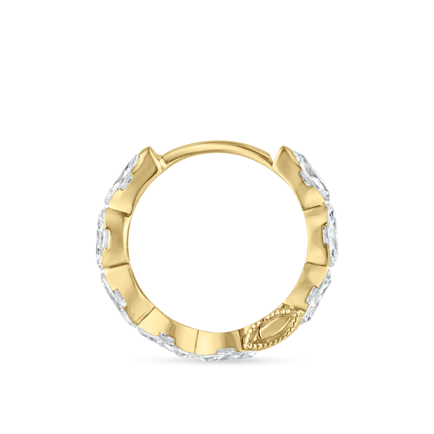 Invisible Set Diamond Marquise Eternity Hoop Earring - Image 66