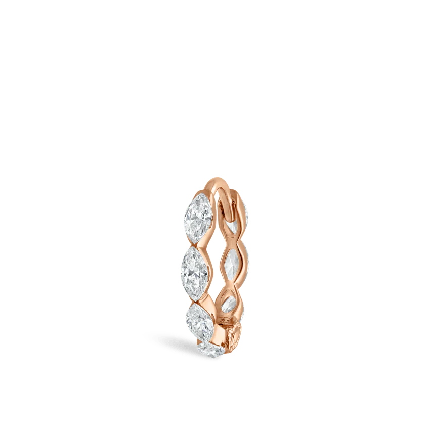 Invisible Set Diamond Marquise Eternity Hoop Earring - Image 84