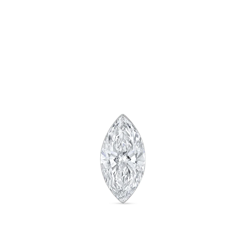 Invisible Set Diamond Marquise Threaded Stud Earring With Titanium Backing - Image 11