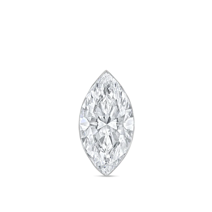 Invisible Set Diamond Marquise Threaded Stud Earring With Titanium Backing - Image 17