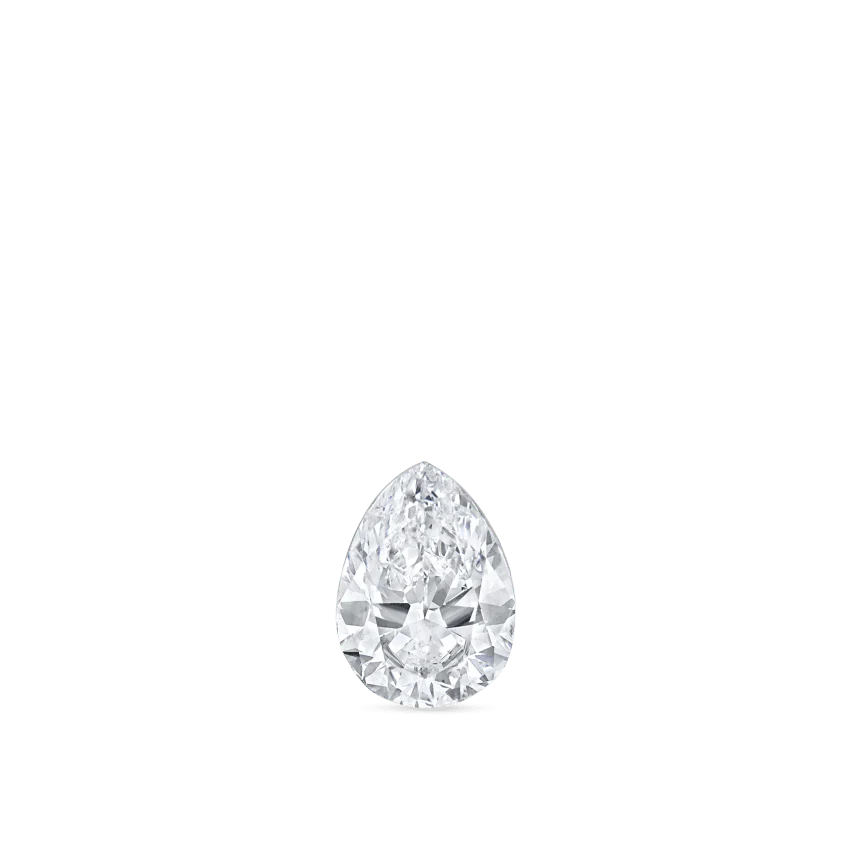 Invisible Set Diamond Pear Threaded Stud Earring With Titanium Backing - Image 8