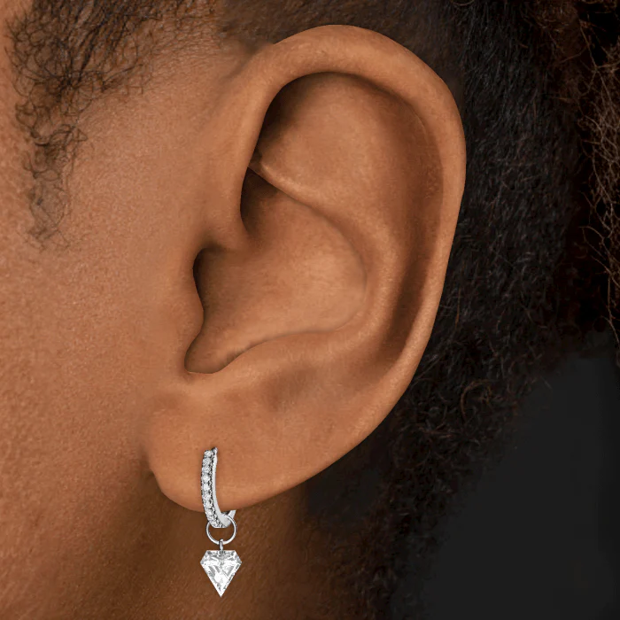 Invisible Set Diamond Silhouette Charm - Image 3