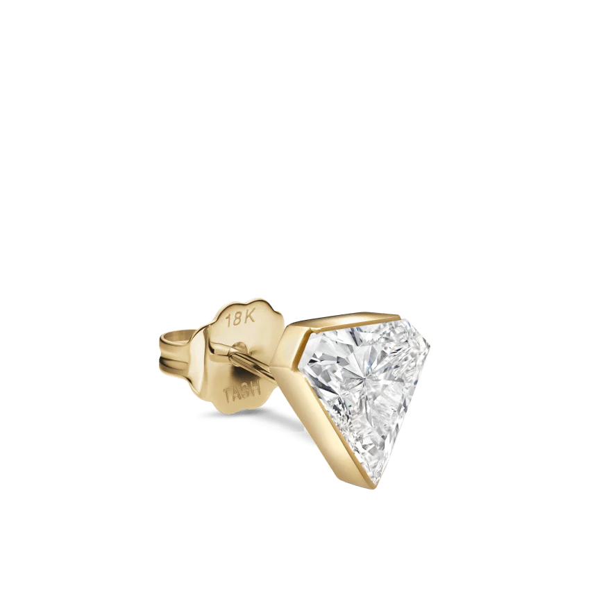 Invisible Set Diamond Silhouette Stud Earring - Image 5