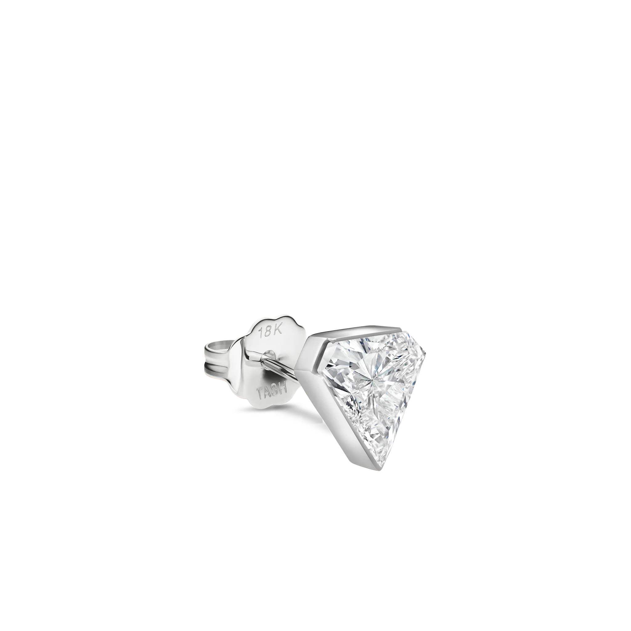 Invisible Set Diamond Silhouette Stud Earring - Image 9