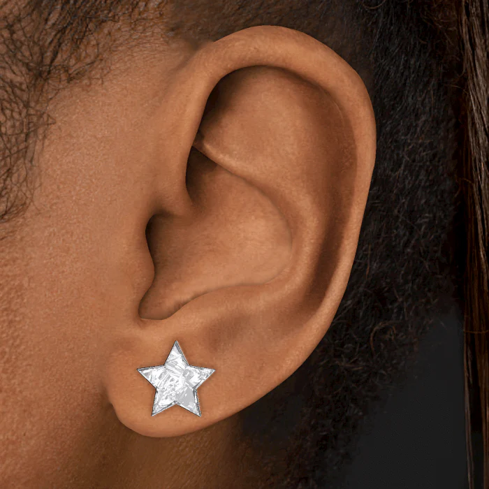 Invisible Set Diamond Star Stud Earring - Image 14