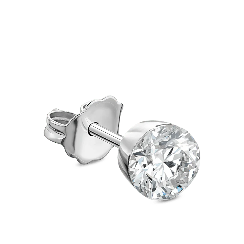 Invisible Set Diamond Stud Earring - Image 13