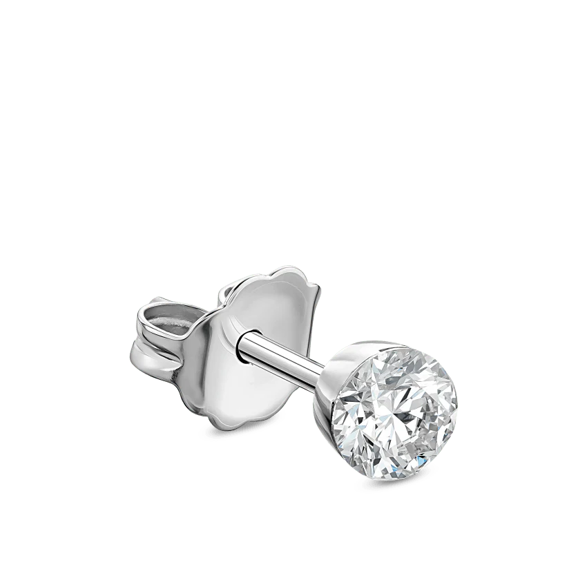 Invisible Set Diamond Stud Earring - Image 16