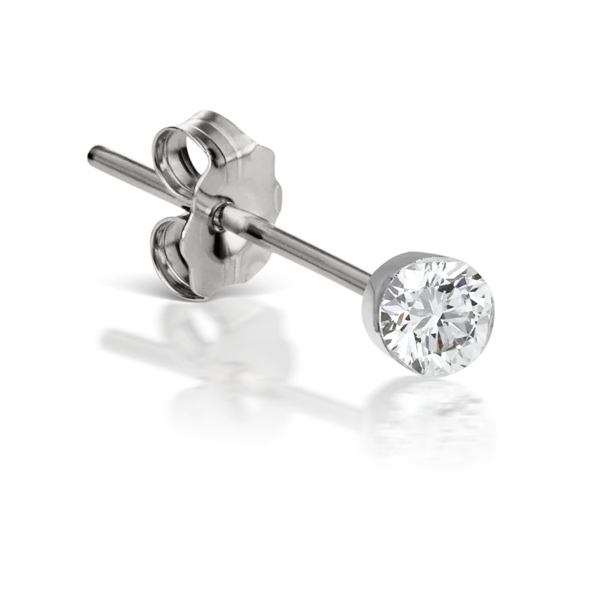 Invisible Set Diamond Stud Earring - Image 19