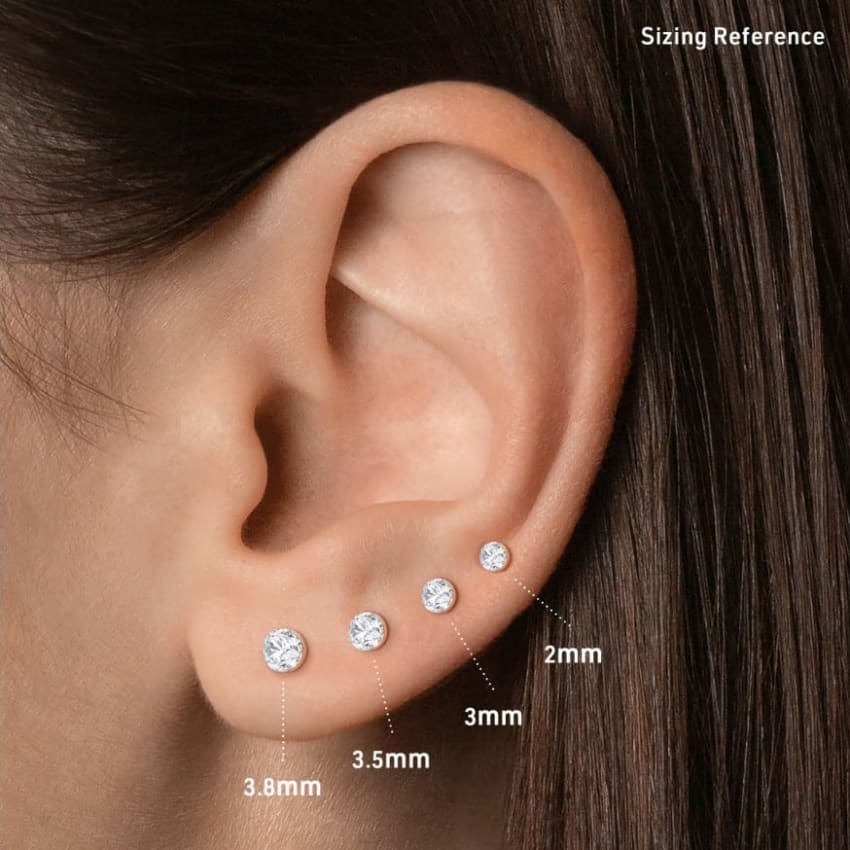 Invisible Set Diamond Stud Earring - Image 53