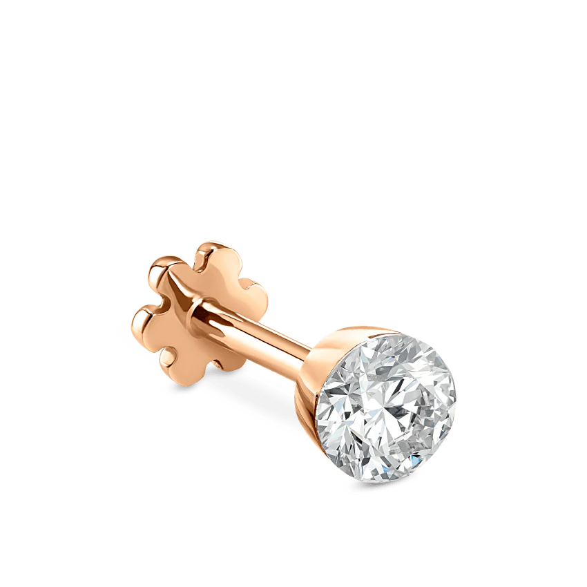 Invisible Set Diamond Threaded Stud Earring - Image 107